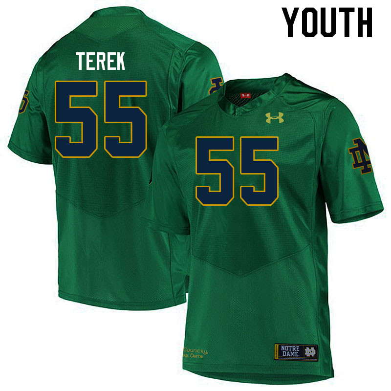 Youth #55 Chris Terek Notre Dame Fighting Irish College Football Jerseys Stitched Sale-Green
